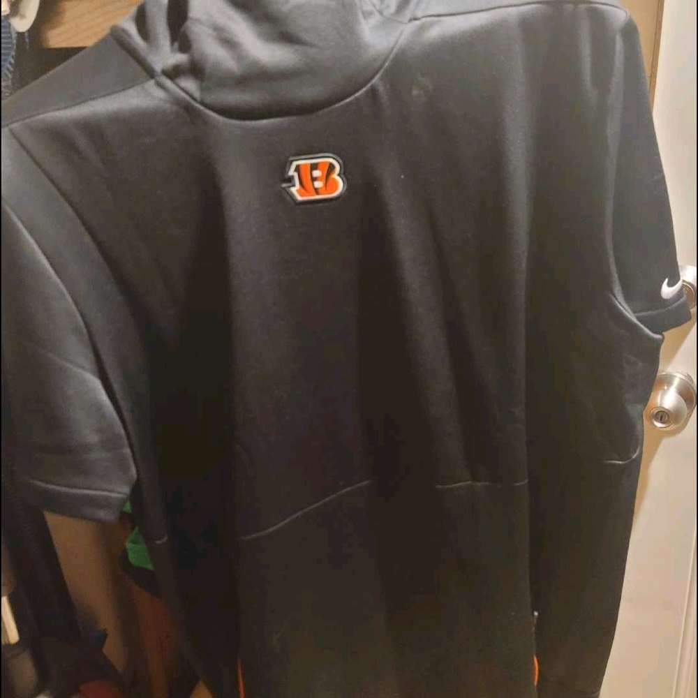 Nike Black Hoodie with Orange Details